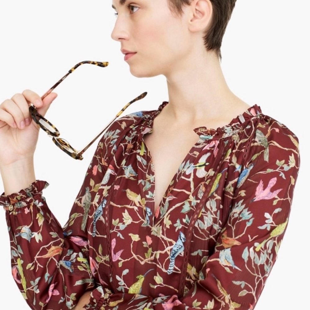 Point‎ Sur Floral Bird Blouse